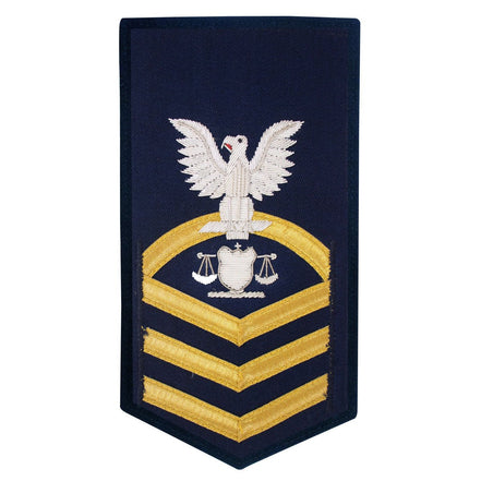 Coast Guard E7 Male Rating Badge: Investigator - blue - Hooyah Woodworks LLC