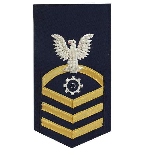 Coast Guard E7 Male Rating Badge: Machinery Technician - blue - Hooyah Woodworks LLC
