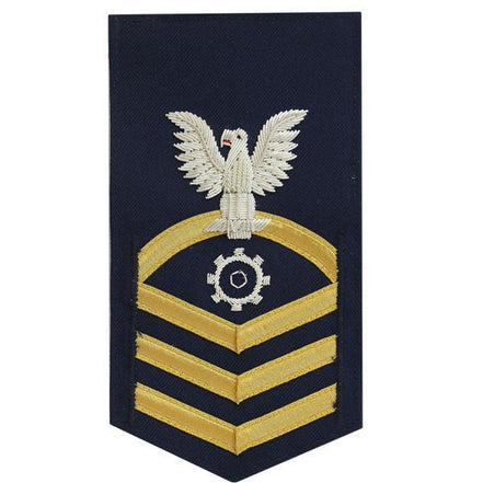 Coast Guard E7 Male Rating Badge: Machinery Technician - blue - Hooyah Woodworks LLC