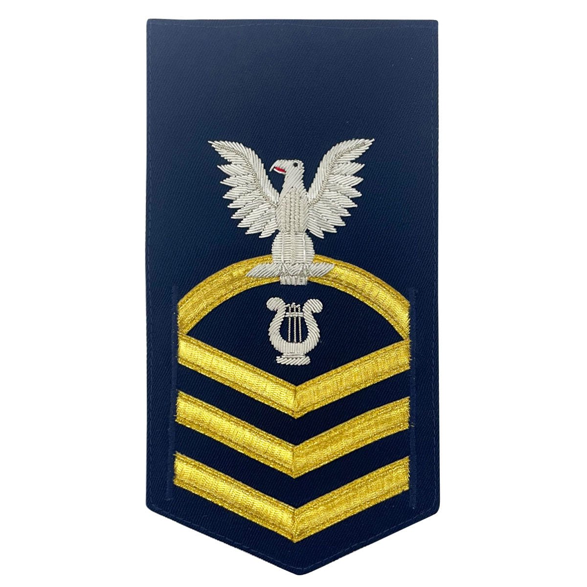 Coast Guard E7 Male Rating Badge: Musician - blue - Hooyah Woodworks LLC