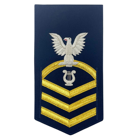 Coast Guard E7 Male Rating Badge: Musician - blue - Hooyah Woodworks LLC