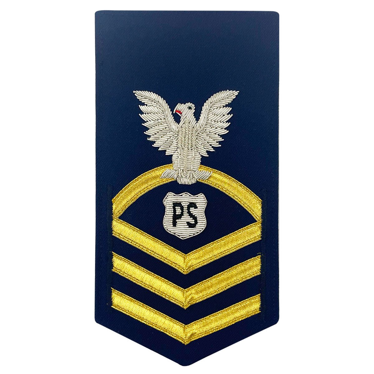 Coast Guard E7 Male Rating Badge: Port Securityman - blue - Hooyah Woodworks LLC