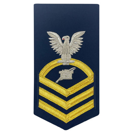 Coast Guard E7 Male Rating Badge: Public Affairs - blue - Hooyah Woodworks LLC