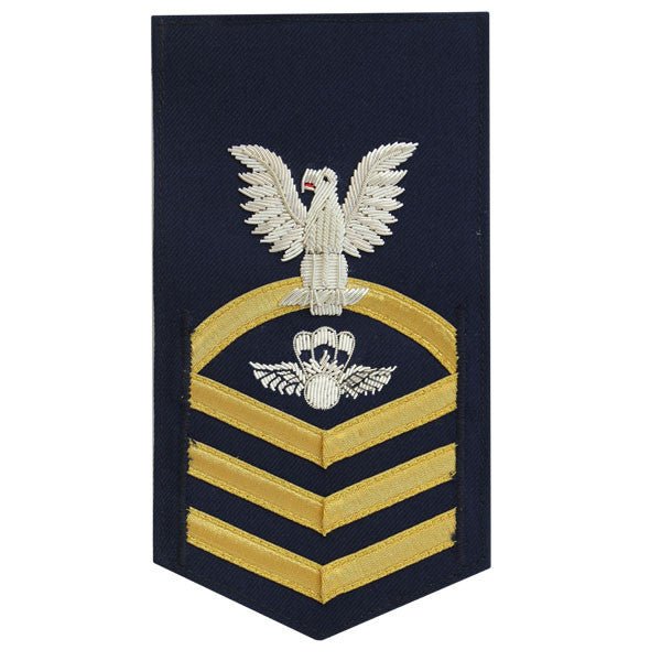 Coast Guard E7 Rating Badge: Aviation Survival Technician - blue - Hooyah Woodworks LLC