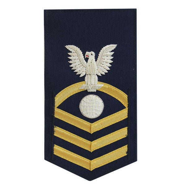 Coast Guard E7 Rating Badge: Electrician Mate - blue - Hooyah Woodworks LLC