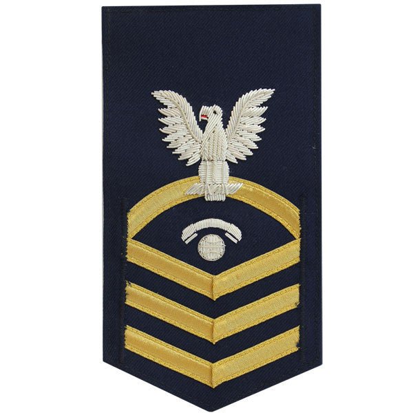 Coast Guard E7 Rating Badge: Information Specialist "IT" - blue - Hooyah Woodworks LLC