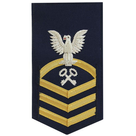 Coast Guard E7 Rating Badge: Storekeeper "SK" - blue - Hooyah Woodworks LLC