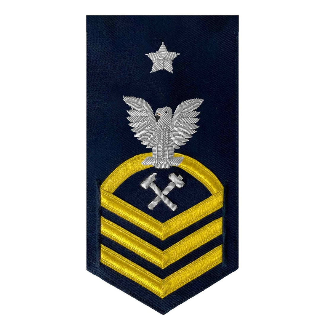 Coast Guard E8 Rating Badge: Damage Controlman "DC" - blue - Hooyah Woodworks LLC