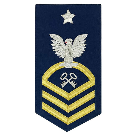 Coast Guard E8 Rating Badge: Storekeeper "SK" - blue - Hooyah Woodworks LLC