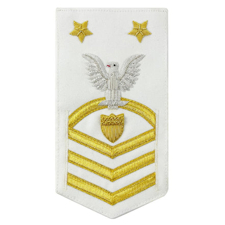 Coast Guard E9 Rating Badge: Area Command Master Chief "ACMC" - WHITE - Hooyah Woodworks LLC