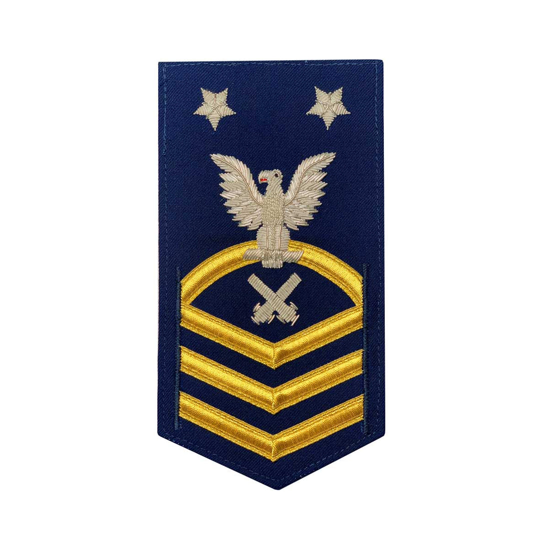 Coast Guard E9 Rating Badge: Gunners Mate "GM" - blue - Hooyah Woodworks LLC