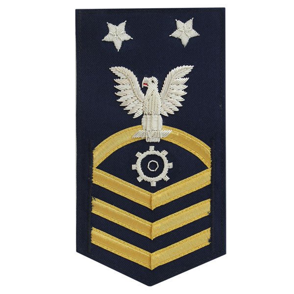 Coast Guard E9 Rating Badge: Machinery Technician "MK" - blue - Hooyah Woodworks LLC
