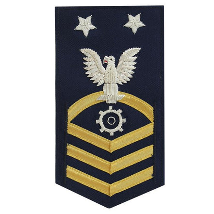 Coast Guard E9 Rating Badge: Machinery Technician "MK" - blue - Hooyah Woodworks LLC