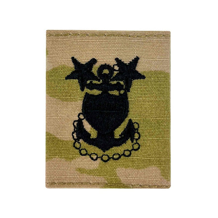 Coast Guard Parka Tab embroidered on OCP: E-9 Master Chief Petty Officer - Hooyah Woodworks LLC