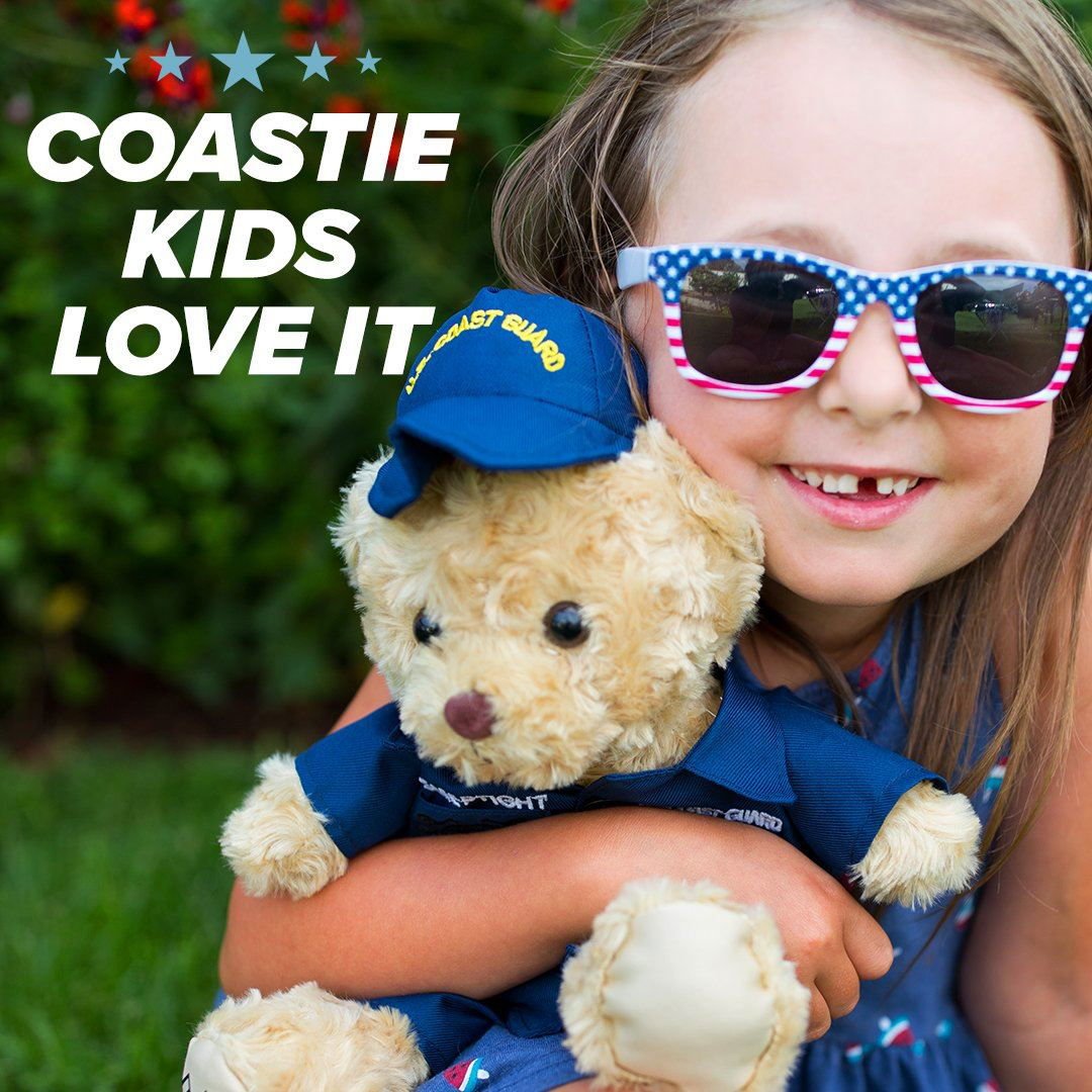 Coastie Sleeptight - Coast Guard Teddy Bear - Hooyah Woodworks LLC