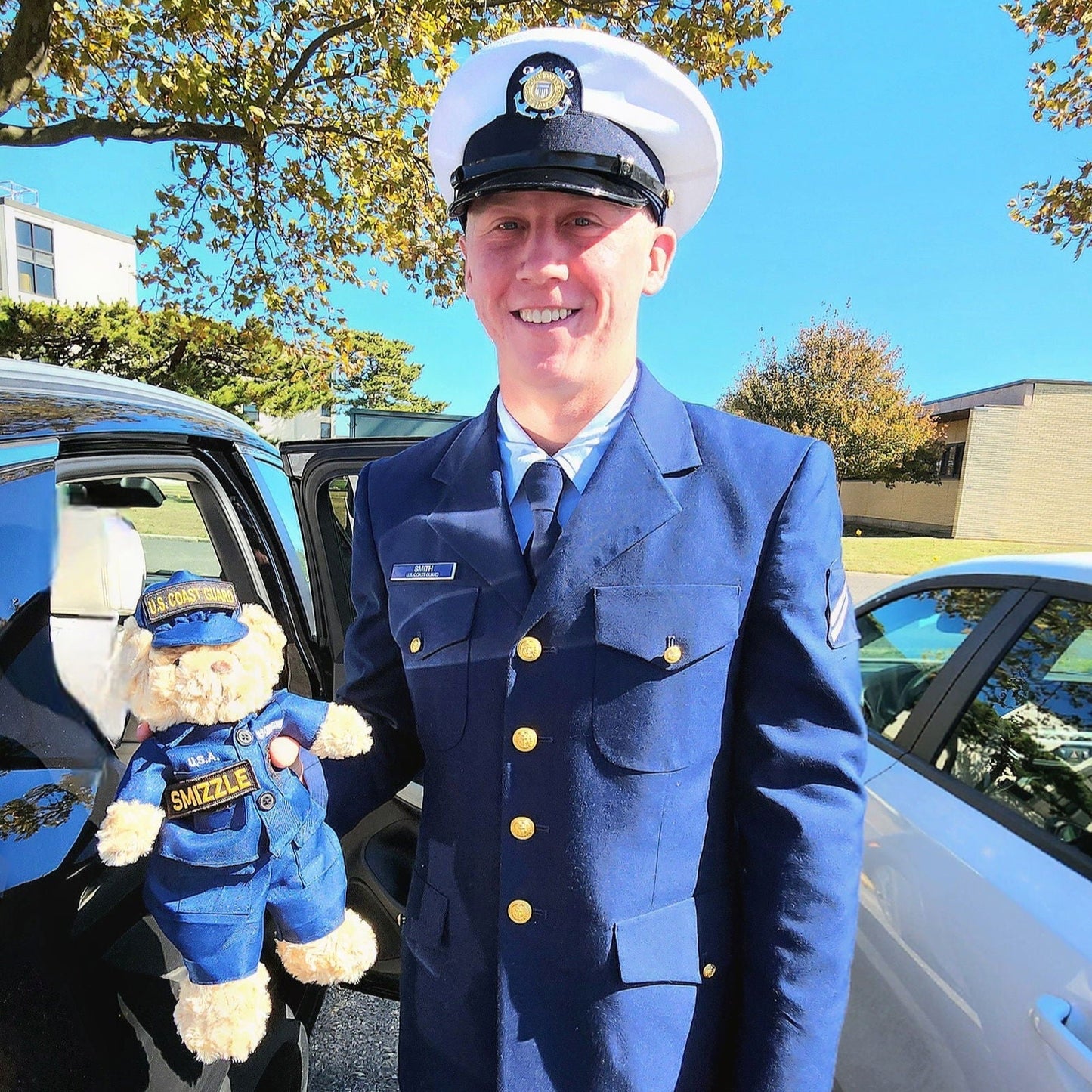 Coastie Sleeptight - Coast Guard Teddy Bear - Hooyah Woodworks LLC