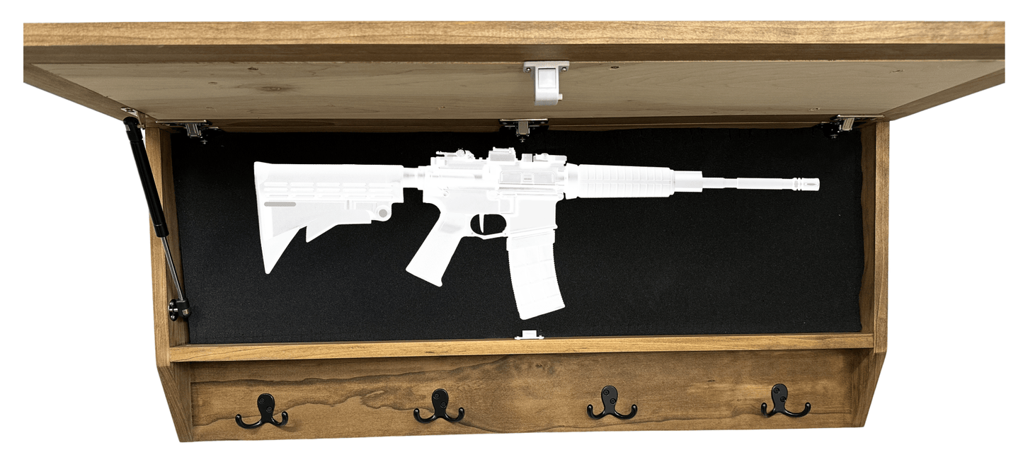 Coat Rack Hidden Gun Storage - Woodland Tree - Hooyah Woodworks LLC