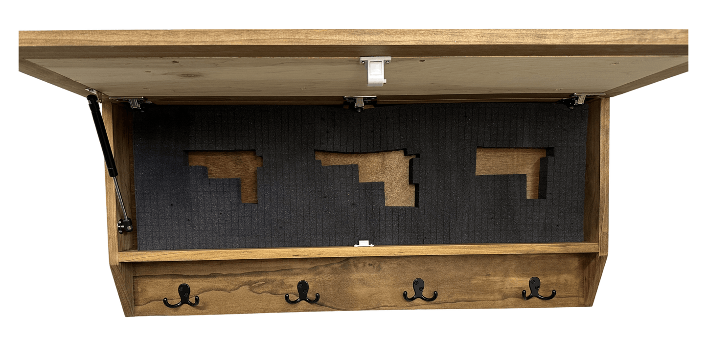 Coat Rack Hidden Gun Storage - Woodland Tree - Hooyah Woodworks LLC