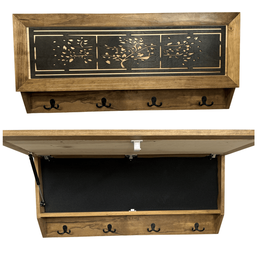 Coat Rack Hidden Gun Storage - Woodland Tree - Hooyah Woodworks LLC