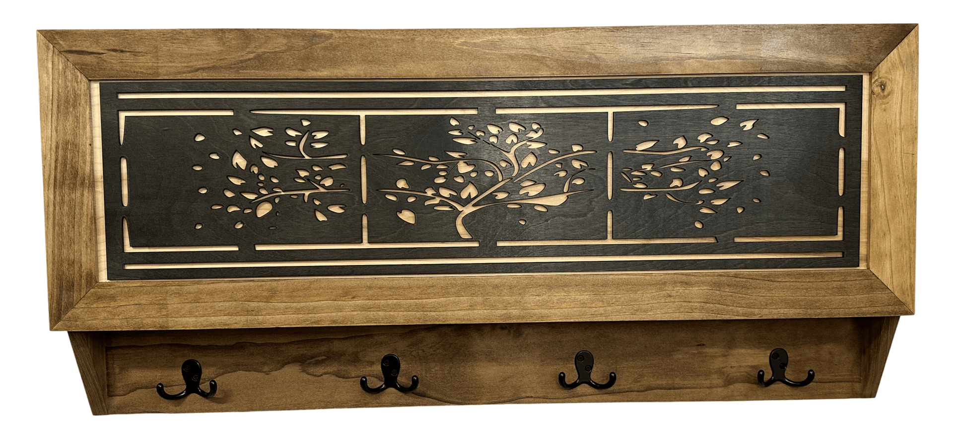 Coat Rack Hidden Gun Storage - Woodland Tree - Hooyah Woodworks LLC