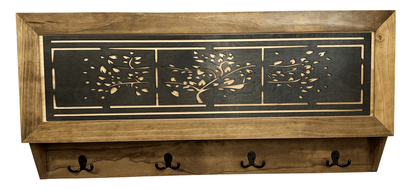 Coat Rack Hidden Gun Storage - Woodland Tree - Hooyah Woodworks LLC