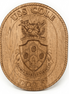 Custom Navy ship and military command crest plaque in wood — Hooyah Woodworks