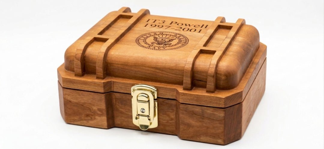 Custom Engraved 3D Keepsake Box - Hooyah Woodworks LLC