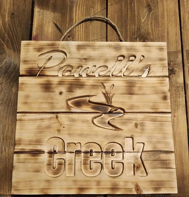 Custom engraved wooden sign