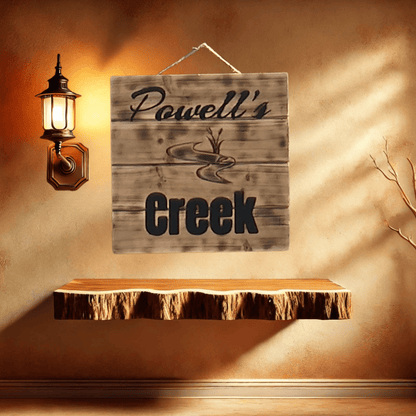 Custom engraved wooden sign
