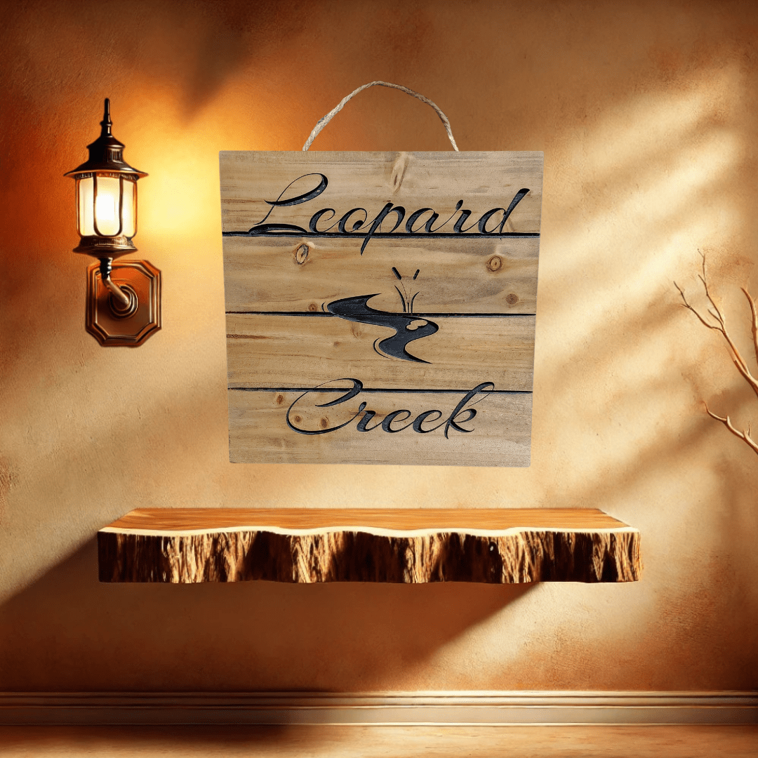 Custom engraved wooden sign