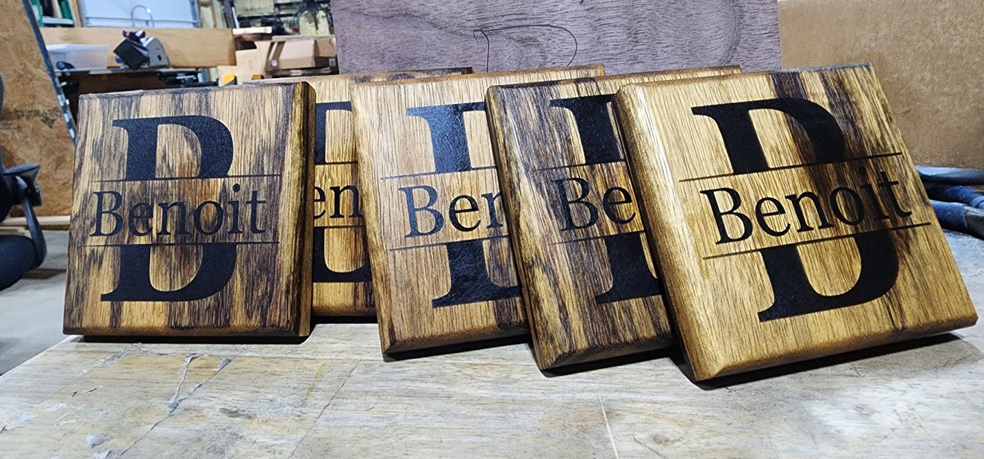 Customized coaster set. - Hooyah Woodworks LLC