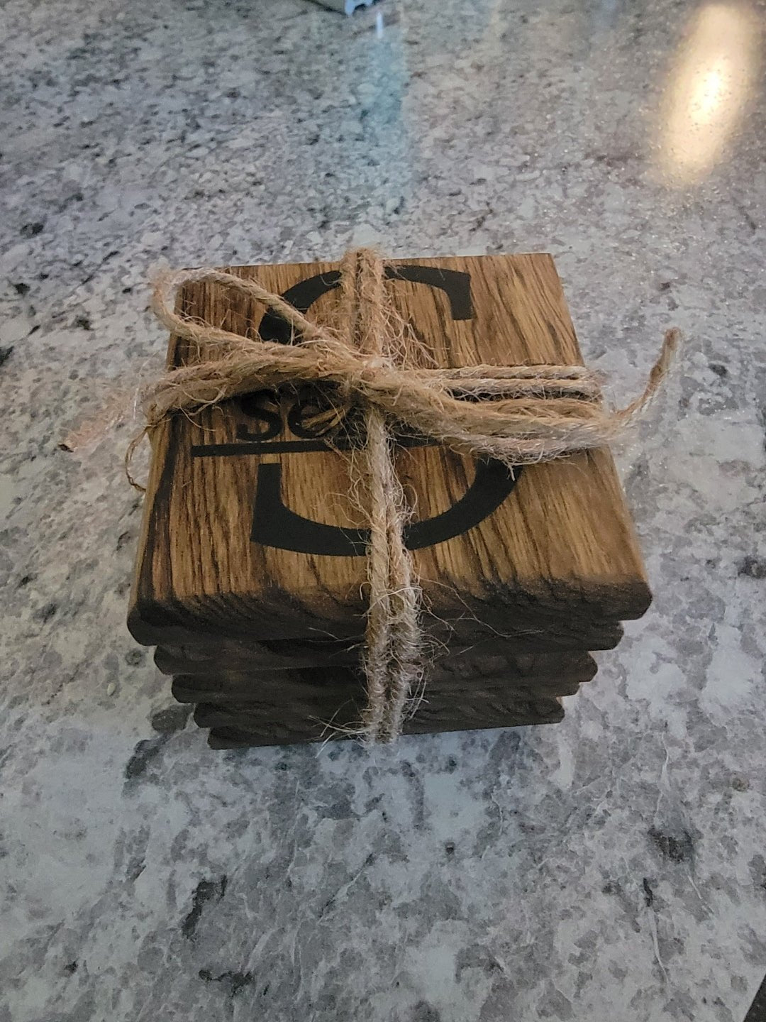 Customized coaster set. - Hooyah Woodworks LLC