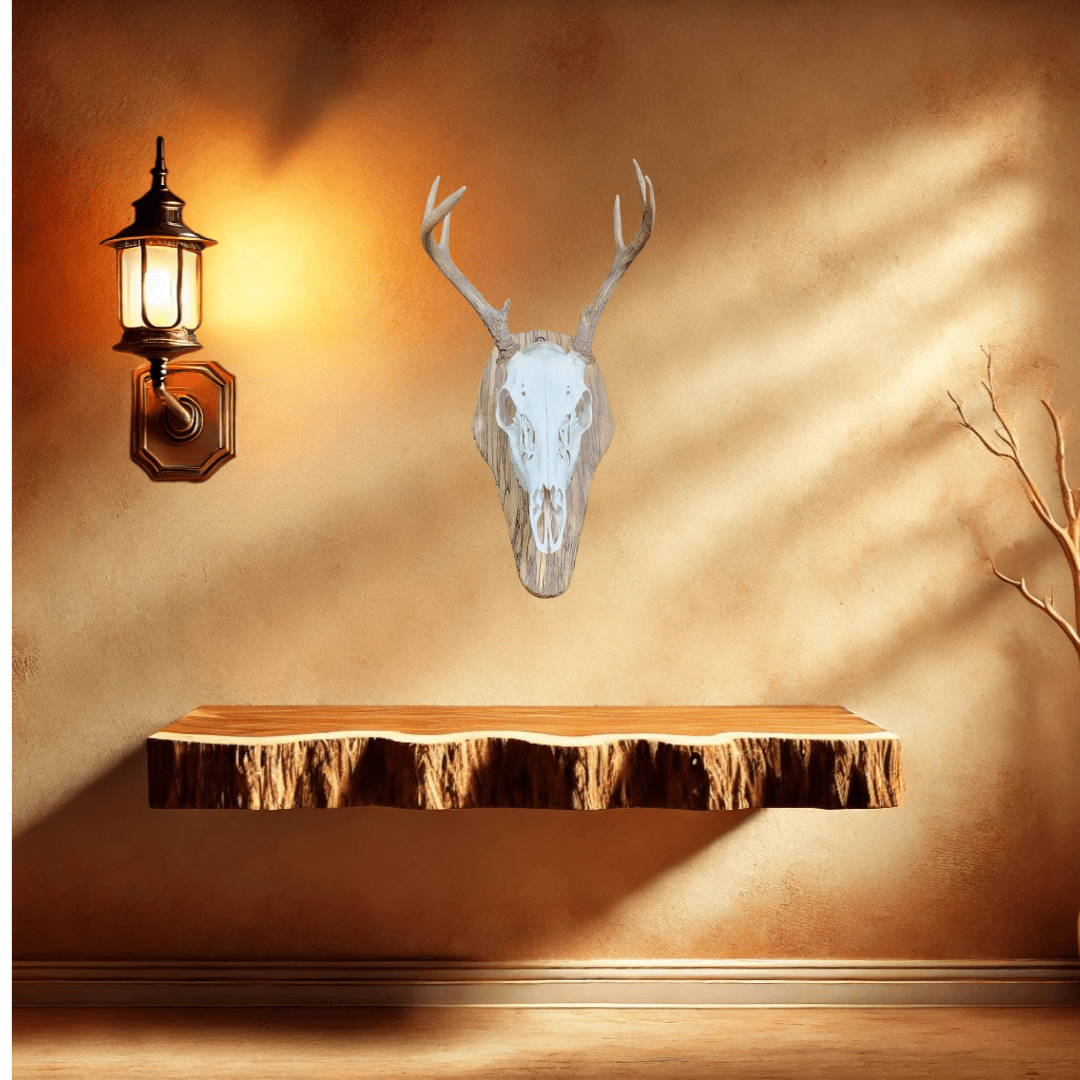 Rustic Hand Made Deer Skull Wall Mount - Hooyah Woodworks LLC