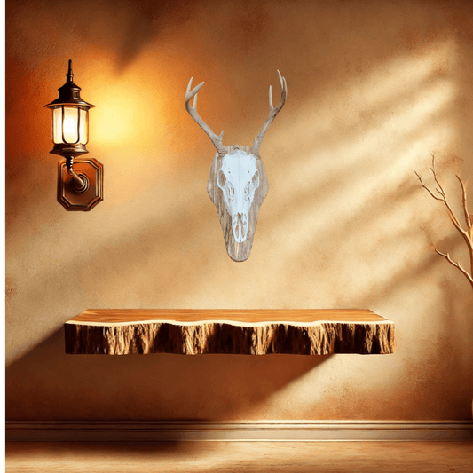 Rustic Hand Made Deer Skull Wall Mount - Hooyah Woodworks LLC
