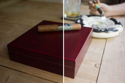 Desktop Digital Cherry Humidor - Hooyah Woodworks LLC