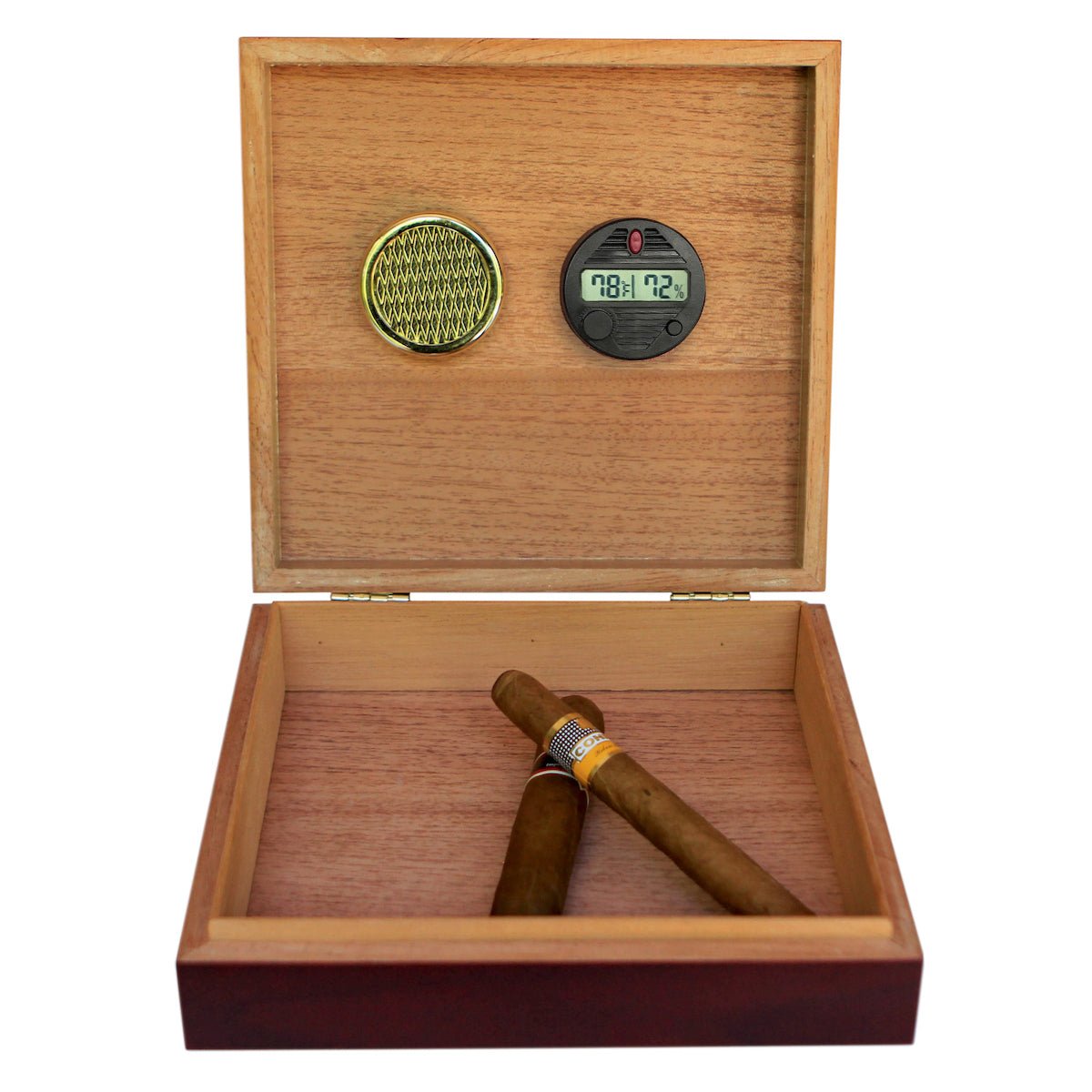Desktop Digital Cherry Humidor - Hooyah Woodworks LLC