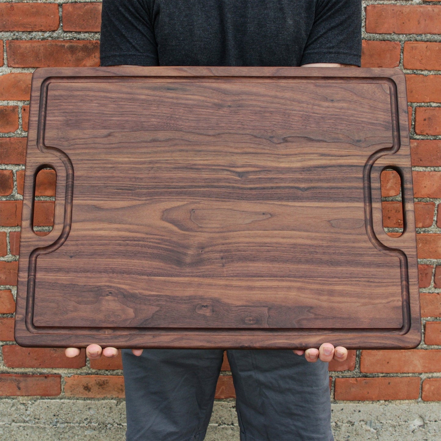Extra Large Walnut Cutting Board, 24"x18" Charcuterie Serving Tray, Customizable Wedding Board, 100% Made in the USA - Hooyah Woodworks LLC