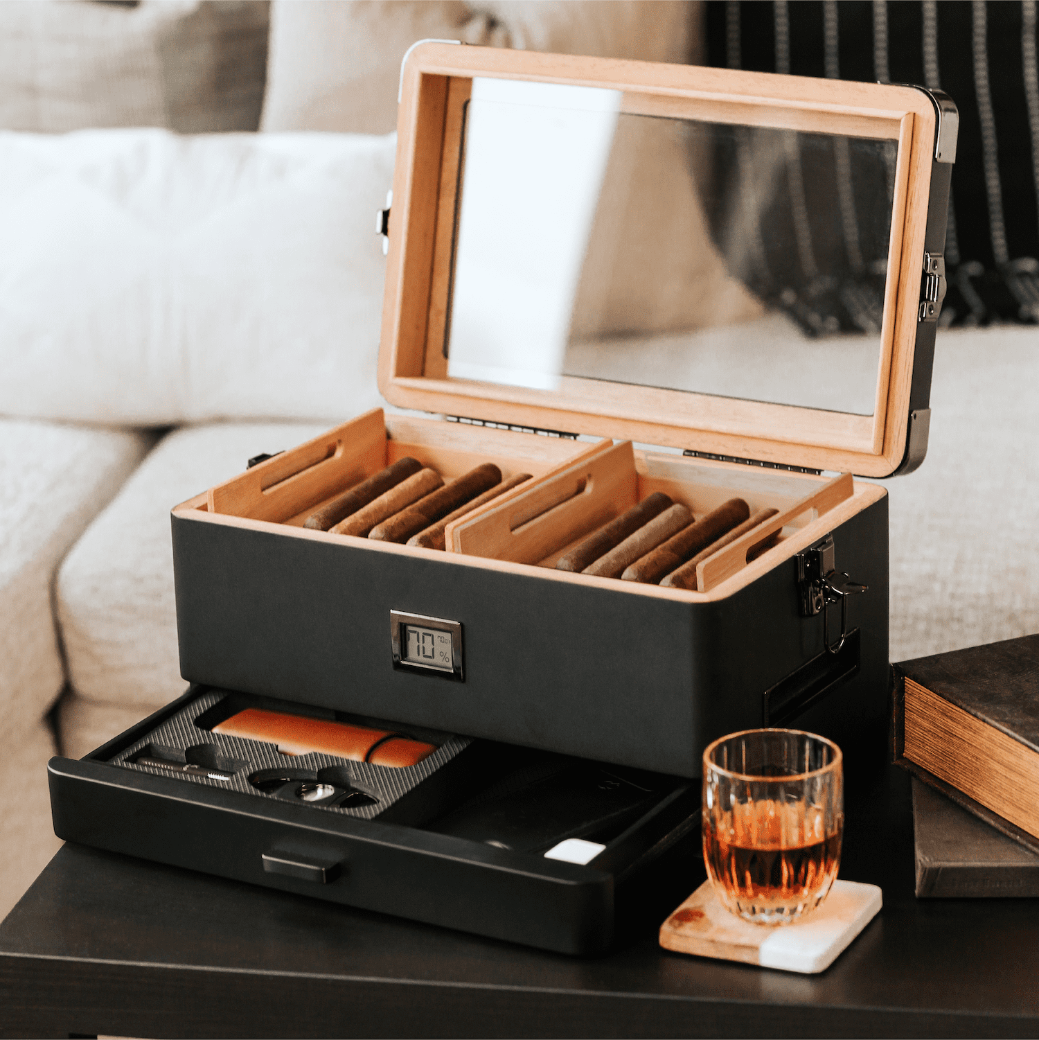 Extra Military Humidor Storage Tray - Hooyah Woodworks LLC