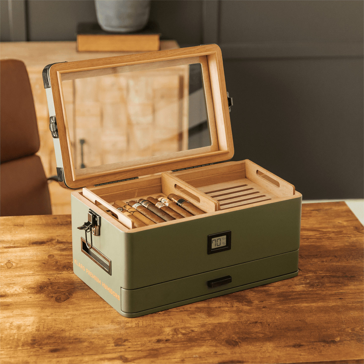 Extra Military Humidor Storage Tray - Hooyah Woodworks LLC