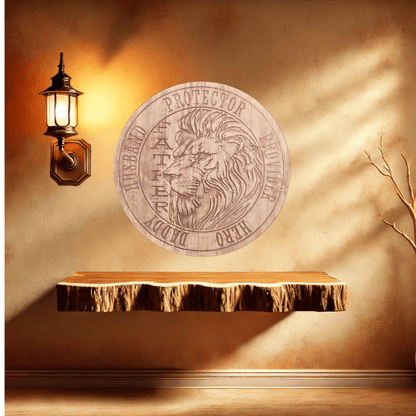 Father Lion sign - Hooyah Woodworks LLC