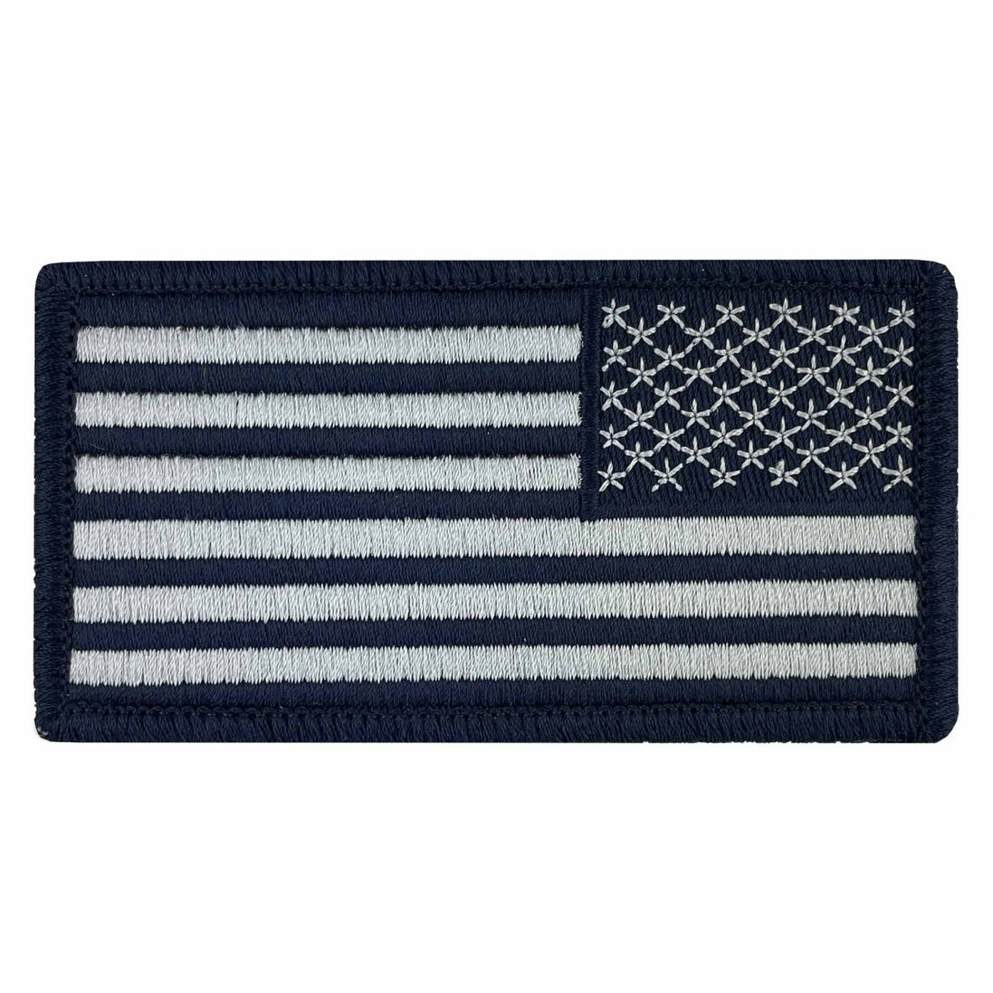 Flag Patch Blue: Reverse U.S. Flag - Embroidered 2 Piece Organizational Clothing (2POC) - Hooyah Woodworks LLC