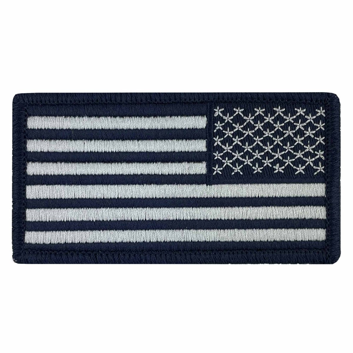 Flag Patch Blue: Reverse U.S. Flag - Embroidered 2 Piece Organizational Clothing (2POC) - Hooyah Woodworks LLC