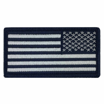 Flag Patch Blue: Reverse U.S. Flag - Embroidered 2 Piece Organizational Clothing (2POC) - Hooyah Woodworks LLC