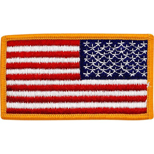 Flag Patch: United States of America - gold edges reversed - Hooyah Woodworks LLC