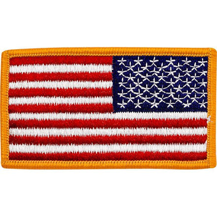 Flag Patch: United States of America - gold edges reversed - Hooyah Woodworks LLC