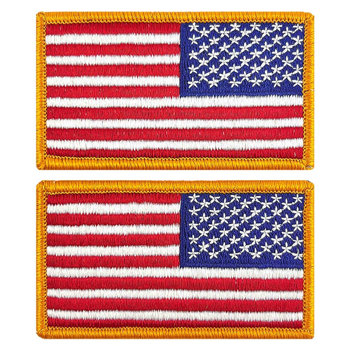 Flag Patch: United States of America - hook closure gold edge reversed - Hooyah Woodworks LLC