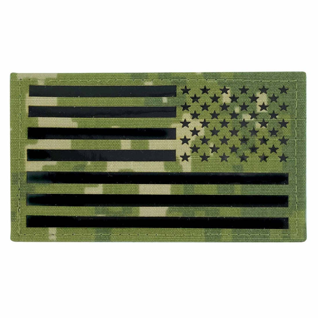 Flag Patch: U.S. Flag Reversed Field - IR (Infrared) - Woodland Digital (NON-REFUNDABLE) - Hooyah Woodworks LLC