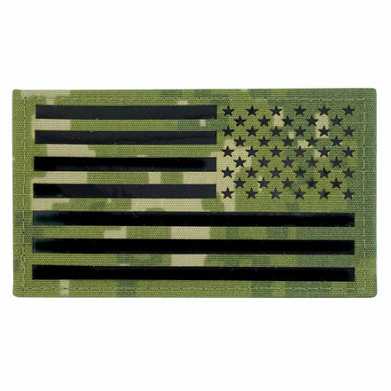 Flag Patch: U.S. Flag Reversed Field - IR (Infrared) - Woodland Digital (NON-REFUNDABLE) - Hooyah Woodworks LLC