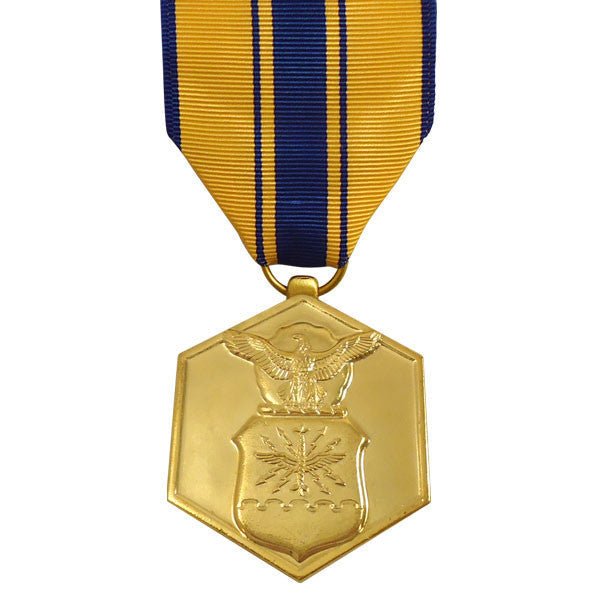 Full Size Medal: Air Force Commendation - 24k Gold Plated - Hooyah Woodworks LLC
