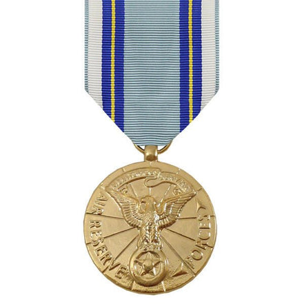 Full Size Medal: Air Reserve Meritorious Service - 24k Gold Plated - Hooyah Woodworks LLC